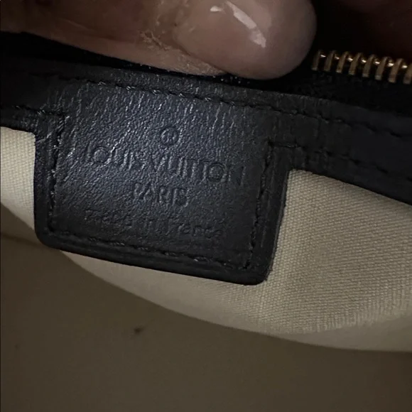 Louis Vuitton Monogram Satchel - Gray and Navy Blue PRE-OWNED. - Picture 13 of 14